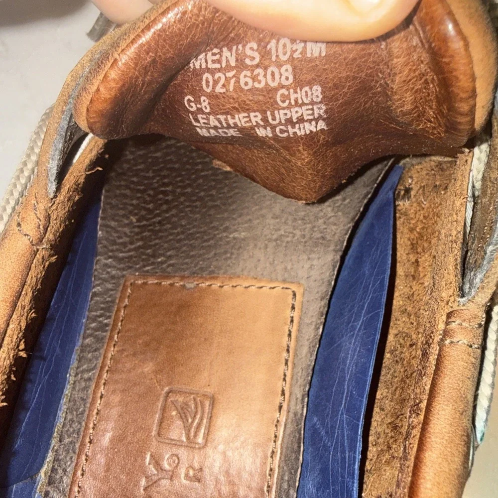 Sperry Top-Sider Intrepid 2eye Tan Leather Boat Shoes 0276308 Size 10.5